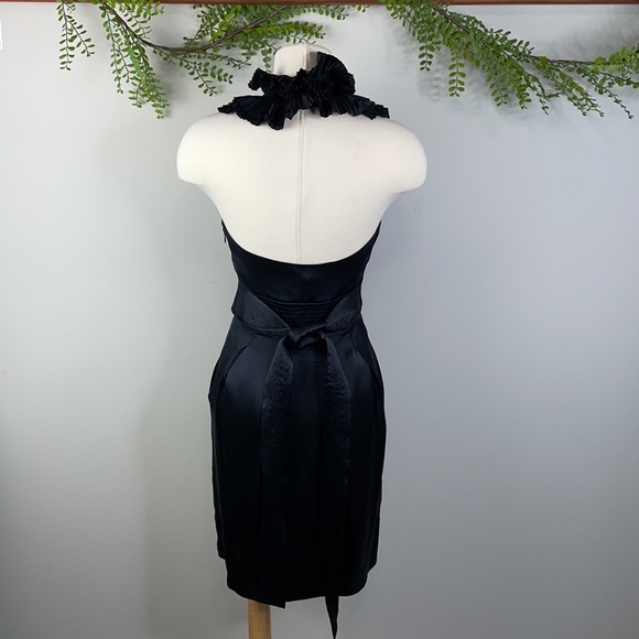 BCBG Max Azria ruffle front halter dress - Picture 7 of 13
